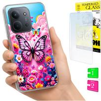 Etui Do Xiaomi Redmi 15C 5G 173Mm / Poco C85 Case Plecki Motyl + Szkło 9H