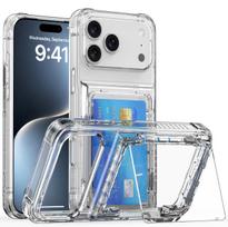 Transparent Acrylic Cover Card Holder Case for Iphone 17 Pro Max 17 Air 16 15 Plus 12 13 Pro Iphone17 Iphone15 Iphone16 iPhone17 Pro gryna