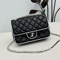 25P new black-and-white panda CF flap bag, diamond chain bag, high-quality casual versatile single shoulder crossbody bag for women 20*14cm juoda