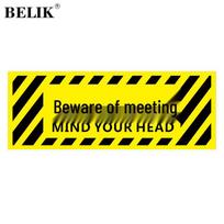 BELIK Caution Mind Your Head Floor Warning Decal 40*15CM