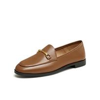 BASTO Women's Casual Square Heel Loafer Shoes 38