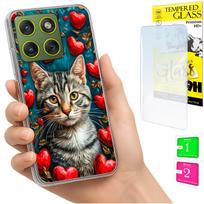 Etui Do Motorola Edge 70 Obudowa Foto Case Plecki Grafika Kotek + Szkło