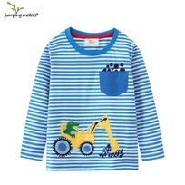 JUMP Boys' Pure Cotton Long Sleeve Cartoon T-Shirt, Children's Round Neck Top for Summer and Autumn. 2T/80-90CM