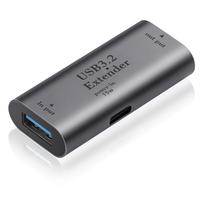 SinLoon Extender USB 3.2 Signal Amplifier 5Gbps Dual USB-A Port Adapter with 15W PD Type-C Charging Port; Compatible with Surveillance