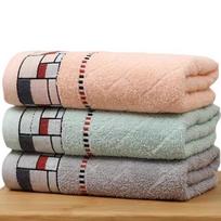 Soft Pure Cotton Jacquard Lattice Face Towel - Absorbent & Thickened for Adults 35*75 cm žalia