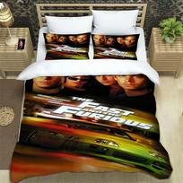 Fast & Furious Bedding Set Fashion Movie Printed Comforter Quilt Bed Cover Duvet Cover Pillow Case 3 Pieces Sets Kids Adult Size 135x200cm