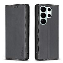 Apverčiamas piniginės tipo odinis magnetinis knygos dėklas, skirtas Samsung Galaxy S26 Ultra S25 Plus S24 S23 S22 A07 A27 A37 A57 A17 A16 A36 A56 A26 Galaxy S22 Ultra 5G juoda