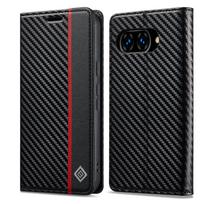 Prabangus anglies pluošto odinis piniginės dėklas Google Pixel 10 Pro XL 9A 9 8 8A 7A 7 6A 6 10A 10 magnetiniam atverčiamam knygos tipo dėklui Google Pixel 9