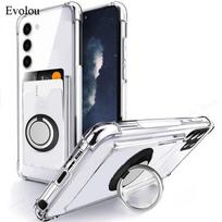 For Honor 600 Pro Card Slot Airbag Clear Phone Case For Huawei Honor 600 Pro Shockproof Ring Holder Soft Transparent Back Cover For Honor 600 juoda