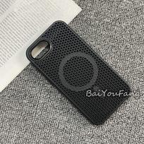 Skirta iPhone 17 16E dėklas Magnetinis PC Korėtas Šilumos išsklaidymas Kietas galinis dangtelis Skirta iPhone 17e Lengvas ir plonas korpuso buferis iPhone17e juoda