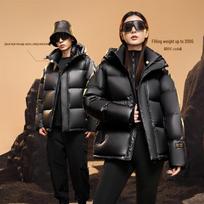 Xuezhongfei Unisex Hooded Extreme Cold Down Jacket 175/92A juoda