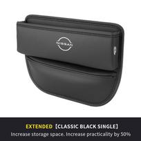 For Nissan X-Trail Qashqai Sentra Serena Tiida Teana Juke Leaf Micra Almera Car Seat Gap Multifunction Crevice Storage Box juoda