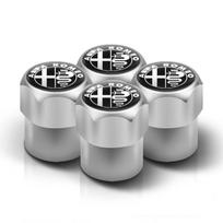Car Wheel Tire Styling Tire Valve Air Nut Cover Car Logo Accessories For Alfa Romeo Sportiva 156 Stelvio Giulia Giulietta 147 GT