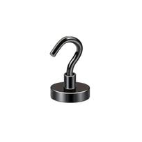 Uchwyt Magnetyczny Haczyk 12X5Mm, Mocny Magnes Czarny, Hunter, Udźwig 5 Kg