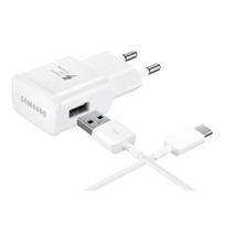 Original Samsung Charger Adapter EP-TA20EWE + Micro USB Cable ECB-DU4AWE Color White