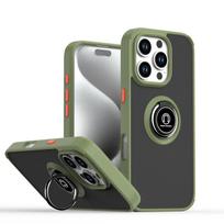 Shockproof Magnetic Car Phone Case For iPhone 17 16 Pro Max Air 16 Plus Shockproof Matte Clear Cover For iPhone 17 Pro žalia