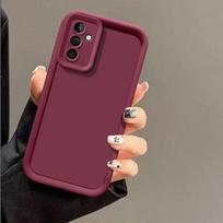 For Samsung Galaxy S26 S25 S24 S23 S22 Ultra Plus S21 FE A14 A34 A15 A35 A52 A53 A54 5G Candy Color Phone Case Shockproof Cover Galaxy S26 raudona