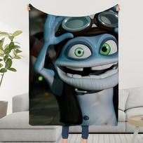C-Crazy Frog DJ Ding D-Ding Antklodė Minkšta Šilta Pūkuota Mėtoma Super Vaikų Žaislai Lovos Sofos Automobilio Lopšys 75x90cm