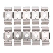 10Pcs Universal Double Rod Mat Fence Attachment Accessories Clamp Gardening Stainless Steel Holder Hardware Corner Connectors sidabras