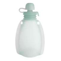 Food Grade Silicone Baby Food Pouch Non BPA Leakproof Food Storage Bag Squeeze Feeder  Weaning balta