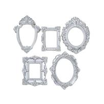 5Pcs Creative Resin DIY Shadow Box Frame Gold DIY Mini Photo Frames Memory Display Frames Gifts sidabras