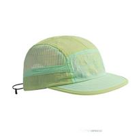 Soft Brim Quick-drying Baseball Cap Retro 5-panel Sun Protection Breathable Hat Lightweight Hip-hop Hat Mesh Running Caps žalia