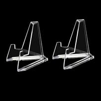 2 Pieces Medium Card Holder Small Stand Display Counter for Board Game Accessories Rack Toploader Desk Storage