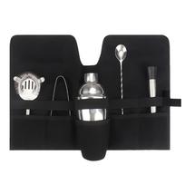 Canvas Cocktail Set Carry Bag Portable Folding Roll Strap Professional Mixology Bartender Bag For Camping Outdoor juoda