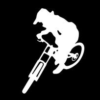 Downhill Mountain Bike Trail Vinyl Decal, Cycling Adventure Sticker for SUV Truck Van, Waterproof Auto Exterior Decor 14X20CM
