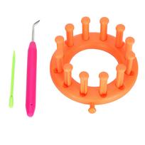 Round Knitting Loom Kit Plastic Kids Small Wool/Hat Weaving Machine With Crochet/Needle šokoladas