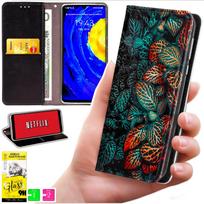 Etui Typu Portfel Do Motorola Moto G06 / G06 Power - Pokrowiec Bluemoon Nadruk + Szkło 9H