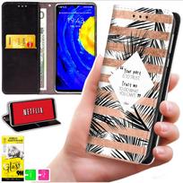 Etui Typu Portfel Do Motorola Moto G06 / G06 Power - Pokrowiec Bluemoon Nadruk + Szkło 9H