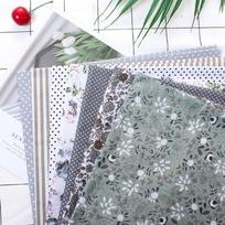7Pcs Pure cotton material Fabric Bundle 50*50cm square size Pre-cut Fabric  Dorm bedding making pilka