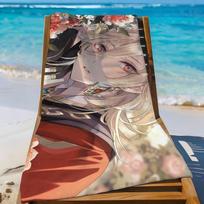 Game Kaveh Genshin Towel Sports Quick Dry Travel Camping Gear Sandproof Soft Light Large Beach Towel STJ40x70CM