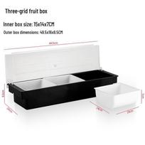 Black & White Food Grade Plastic Storage Box for Fruits & Spices