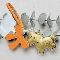 999 Pure Gold Bowknot Keychain Pendant - Creative Festival Gift
