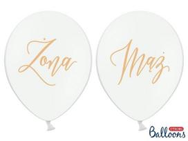 Balony 30Cm, Żona, Mąż, Pastel Pure White (1 Op. / 6 Szt.)