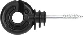 Žiedinis izoliatorius juodas įsukamas varžto ilgis 40 mm skersmuo 5.3 mm 25 vnt Farma 705001FA