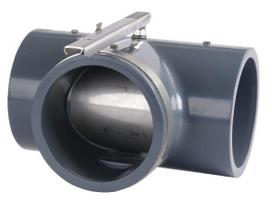 PVC trišakis 110 mm su sklende 7110110KR