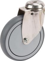 Sukiojamas ratukas guminis 150x32 mm nerūdijantis vienas tvirtinimo varžtas apkrova 100 kg Tente 7470PJC150P3011