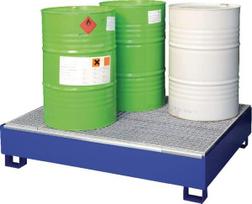 Surinkimo padėklas alyvai plieninis mėlynas 205 L keliamoji galia 900 kg 1200x1210x285 mm Cemo 7688CEMO
