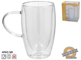 Dvigubo stiklo puodelis Kitchen&GO, skaidri sp., 0.45 l