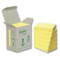 Lipnūs lapeliai Post-it, 38x51mm, ekologiški, 6×100 lapelių, gelsvos spalvos