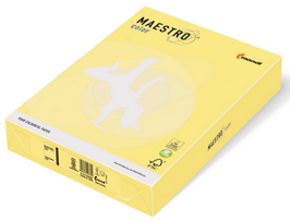 Spalvotas biuro popierius IQ,A4,160g,  ZG34, citrinos geltonos spalvos, 250 lapų