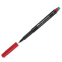 Permanentinis rašiklis Faber-Castell Multimark S, su trintuku, 0,4mm, raudonos spalvos