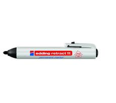Permanentinis žymeklis Edding Retract 11, apvaliu galiuku, 1.5-3mm, automatinis, juodos spalvos