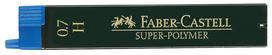 Grafitai Faber-Castell Super Polymer, H, 0.7mm, 12 vnt.
