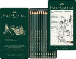 Pieštukai eskizavimui Faber-Castell 9000 Design Set, 5B-5H, 12vnt.