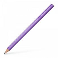 *Pieštukų rinkinys Faber-Castell Jumbo Sparkle, su drožtuku ir trintuku, violetinės spalvos