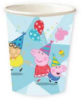 Peppa Pig šventės popieriniai puodeliai 8 vnt. po 250 ml